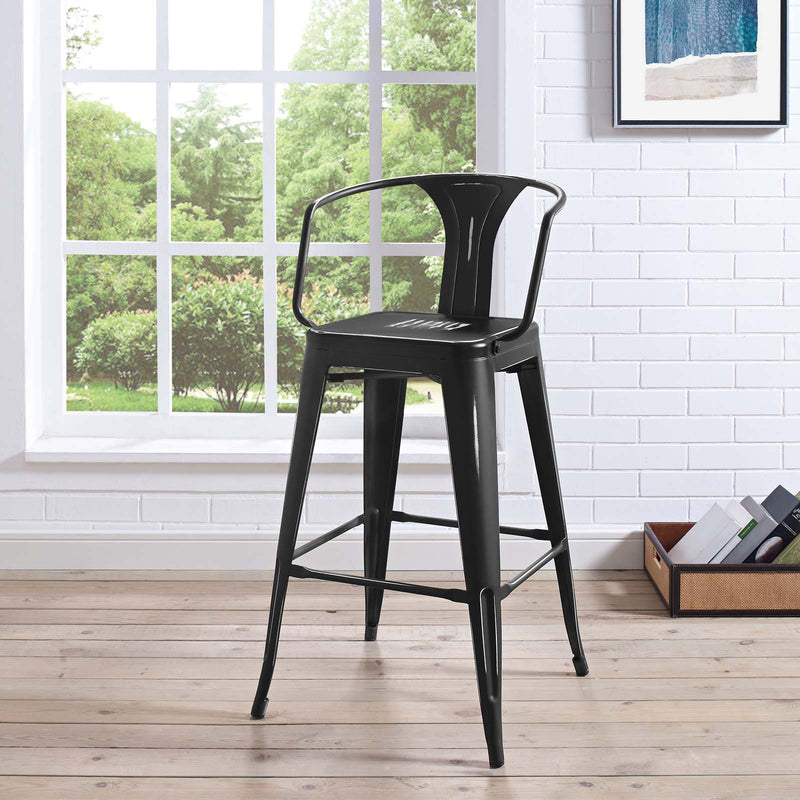 Promenade Bar Stool Black by Modway