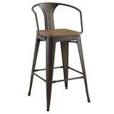 Promenade Bar Stool Brown by Modway