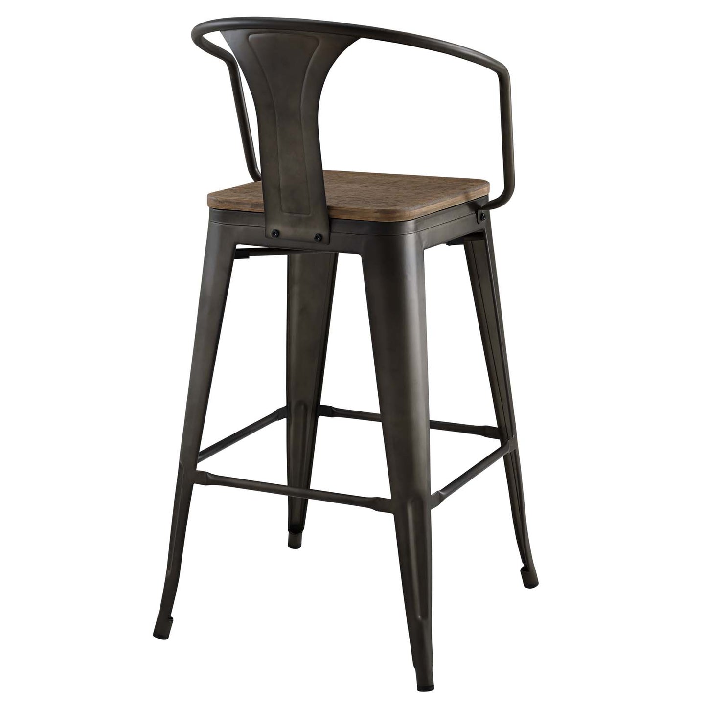 Promenade Bar Stool Brown by Modway