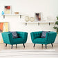 Bestow 2 Piece Upholstered Fabric Armchair Set | Polyester by Modway