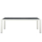 Stance 90.5" Outdoor Patio Aluminum Dining Table in Gray by Modway