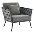 Stance Outdoor Patio Aluminum Armchair | Polyester by Modway