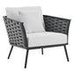 Stance Outdoor Patio Aluminum Armchair | Polyester by Modway