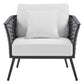 Stance Outdoor Patio Aluminum Armchair | Polyester by Modway