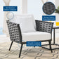 Stance Outdoor Patio Aluminum Armchair | Polyester by Modway
