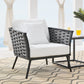 Stance Outdoor Patio Aluminum Armchair | Polyester by Modway