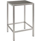 Shore 3 Piece Outdoor Patio Aluminum Outdoor Pub Set Silver Gray Arm Chairs by Modway