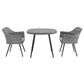 Endeavor 3 Piece Outdoor Patio Wicker Rattan Dining Set in Gray Gray by Modway