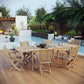 Marina 7 Piece Outdoor Patio Teak Outdoor Dining Set Natural Arm Chairs by Modway