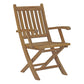 Marina 5 Piece Outdoor Patio Teak Outdoor Dining Set Natural Arm Chairs by Modway