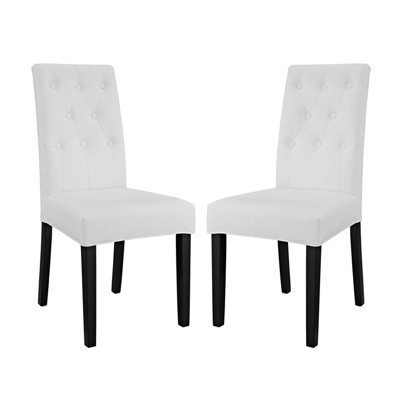 Confer Dining Side Chair Vinyl Set of 2 by Modway