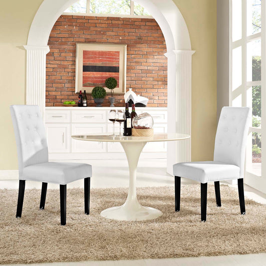 Confer Dining Side Chair Vinyl Set of 2 by Modway