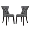 Silhouette Dining Side Chairs Upholstered Fabric Set of 2 by Modway