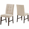 Promulgate Biscuit Tufted Upholstered Fabric Dining Chair Set of 2 | Polyester by Modway