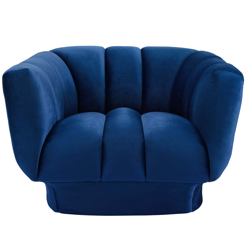 Entertain Vertical Channel Tufted Performance Velvet Armchair by Modway