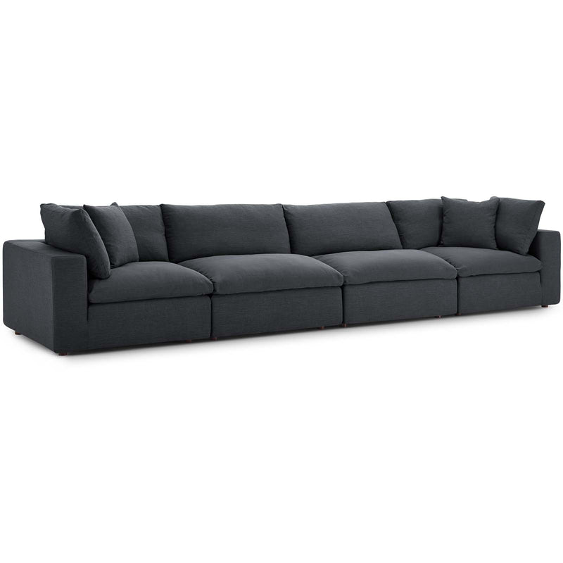 Commix Down Filled Overstuffed 4 Piece Sectional Sofa Set | Polyester by Modway
