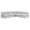 Commix Down Filled Overstuffed 5 Piece Sectional Sofa Set | Polyester by Modway