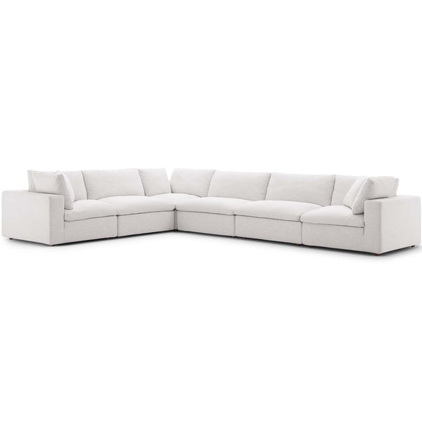 Commix Down Filled Overstuffed 6 Piece Sectional Sofa Set | Polyester by Modway