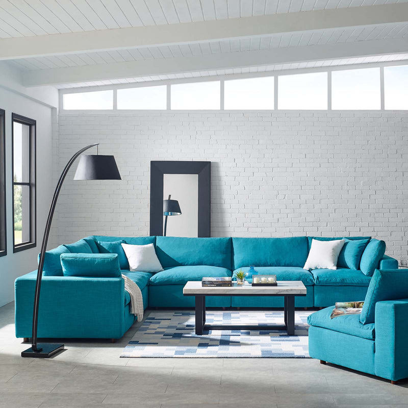 Commix Down Filled Overstuffed 6 Piece Sectional Sofa Set | Polyester by Modway