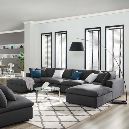Commix Down Filled Overstuffed 6 Piece Sectional Sofa Set | Polyester Modway