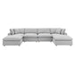 Commix Down Filled Overstuffed 6 Piece Sectional Sofa Set | Polyester Modway