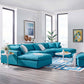 Commix Down Filled Overstuffed 6 Piece Sectional Sofa Set | Polyester Modway