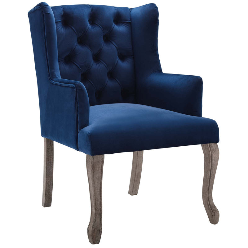 Realm French Vintage Dining Performance Velvet Armchair by Modway