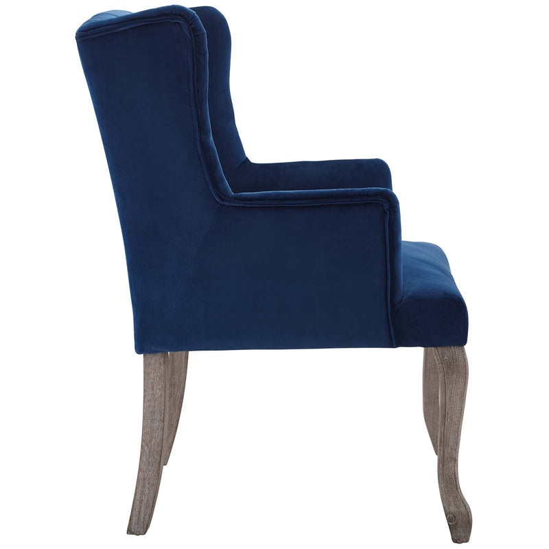 Realm French Vintage Dining Performance Velvet Armchair by Modway