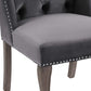 Apprise French Vintage Dining Performance Velvet Side Chair Gray by Modway