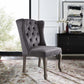 Apprise French Vintage Dining Performance Velvet Side Chair Gray by Modway