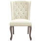 Apprise French Vintage Dining Performance Velvet Side Chair Ivory by Modway