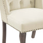 Apprise French Vintage Dining Performance Velvet Side Chair Ivory by Modway