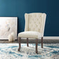 Apprise French Vintage Dining Performance Velvet Side Chair Ivory by Modway