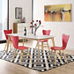 Cascade Dining Chair (Set of 4) Red by Modway