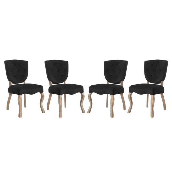 Array Dining Side Chair Set of 4 | Polyester by Modway