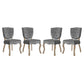 Array Dining Side Chair Set of 4 | Polyester by Modway
