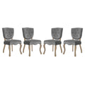 Array Dining Side Chair Set of 4 | Polyester by Modway