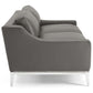 Harness 83.5" Stainless Steel Base Leather Sofa Gray by Modway