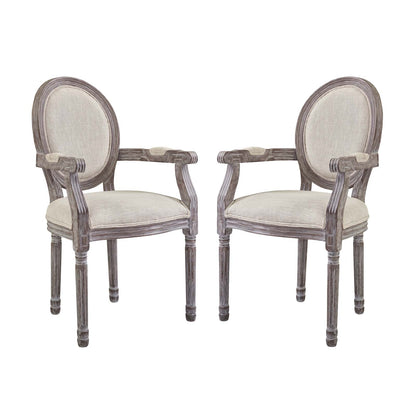 Emanate Dining Armchair Upholstered Fabric (Set of 2) by Modway