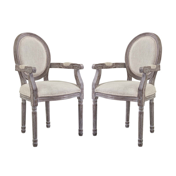 Emanate Dining Armchair Upholstered Fabric (Set of 2) by Modway