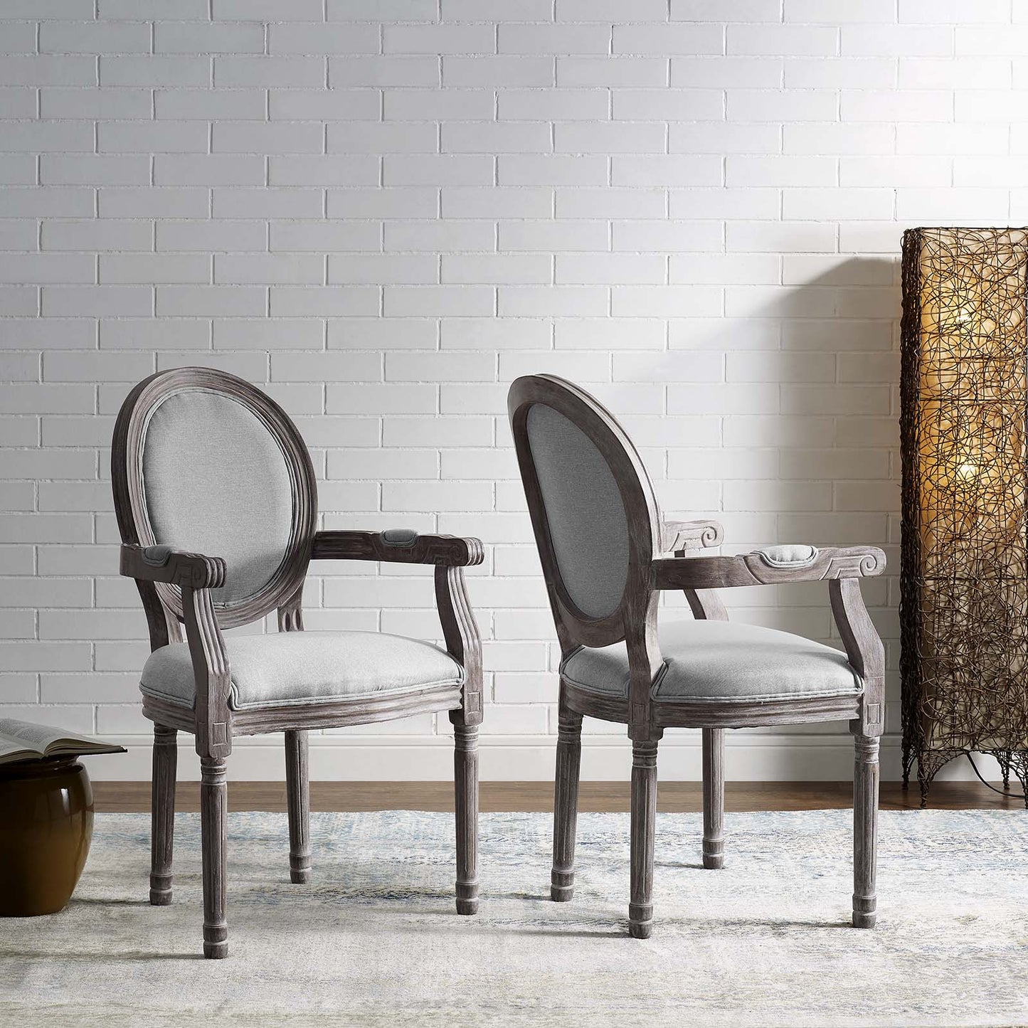 Emanate Dining Armchair Upholstered Fabric (Set of 2) by Modway