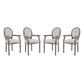 Emanate Dining Armchair Upholstered Fabric Set of 4 by Modway