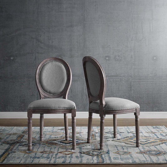 Emanate Dining Side Chair Upholstered Fabric Set of 2 by Modway