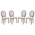 Emanate Dining Side Chair Upholstered Fabric Set of 4 by Modway