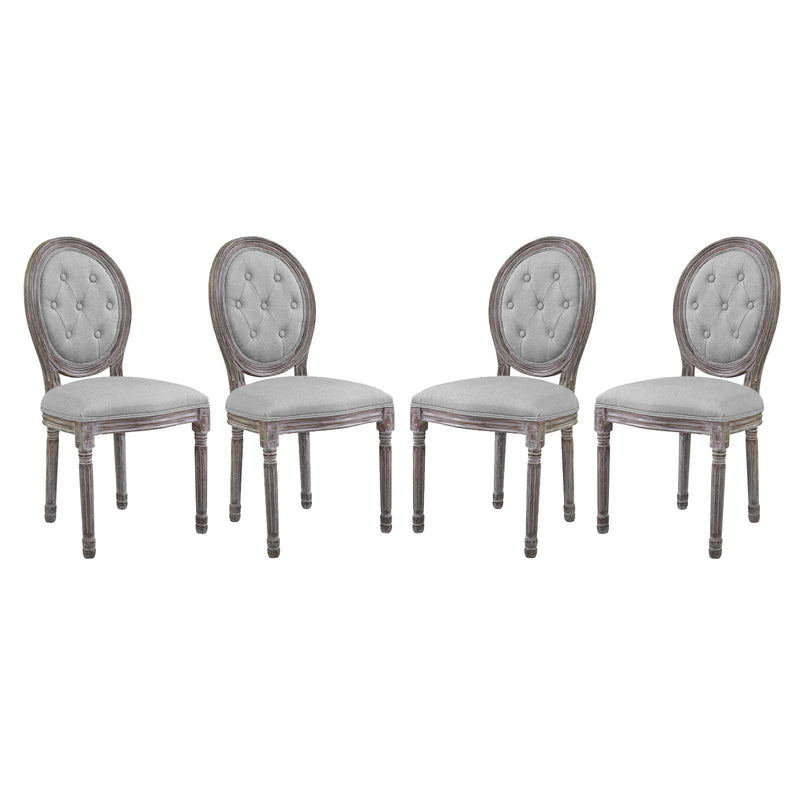 Arise Dining Side Chair Upholstered Fabric Set of 4 by Modway