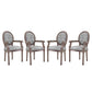 Arise Dining Armchair Upholstered Fabric Set of 4 by Modway