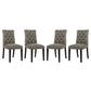 Duchess Dining Chair Fabric Set of 4 by Modway