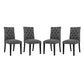 Duchess Dining Chair Fabric Set of 4 by Modway
