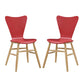 Cascade Dining Chair Set of 2 Red by Modway
