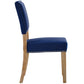 Oblige Dining Chair Wood Set of 2 | Polyester by Modway